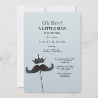 Kleine Einladung Prinz-Babyparty