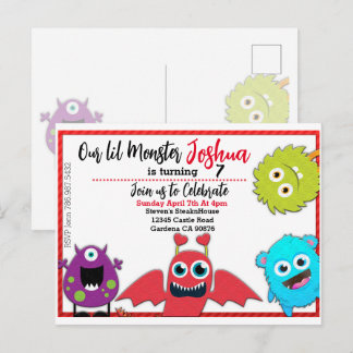 kleine Einladung zum Geburtstag eines Monsters