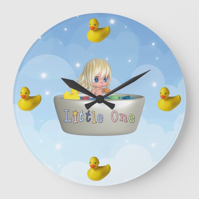 Kleine Eins#2-Uhr-Uhr Große Wanduhr (Vorderseite)