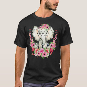 Kleine Elefantenliebhaber Niedliche Flora Tierlieb T-Shirt