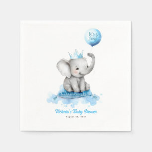 Kleine Elephant Prince Niedlich Blue Baby Dusche Serviette