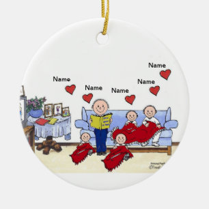 Kleine Engel - 4 mit Männchen Keramik Ornament