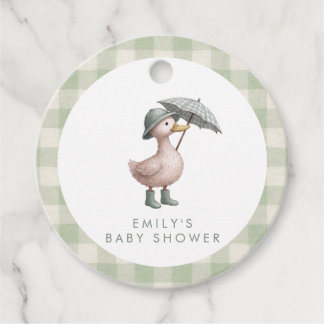 Kleine Ente Geschlechtsneutrale Babyparty Geschenkanhänger