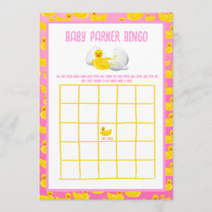 Kleine Ente schlüpft bald Baby Shower Bingo