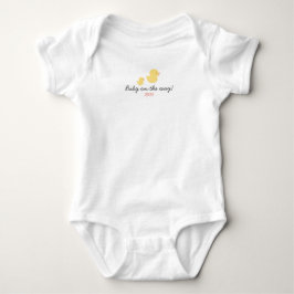 Kleine Enten mit Baby auf dem Weg 2024 Text Baby Strampler