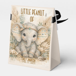 Kleine Erdnuss Boho Safari Elefant Junge Babyparty Geschenkschachtel