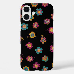KLEINE EXOTISCHE BLUMENDRUCKE iPhone 16 PLUS HÜLLE