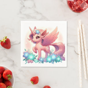 Kleine Fantasy Unicorn Kinderdusche Serviette