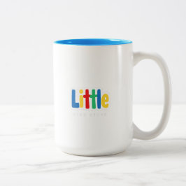 Kleine farbige Typografie Zweifarbige Tasse