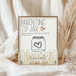 Kleine Farm Baby Dusche Kinderbetreuung Tipp Jar Z Poster