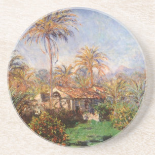 Kleine Farm in Bordighera von Claude Monet Sandstein Untersetzer