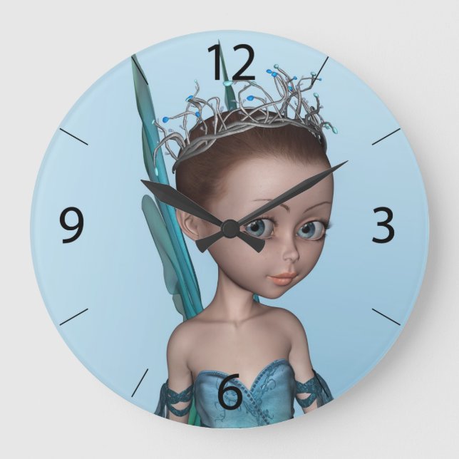 Kleine Fee Große Wanduhr (Vorderseite)