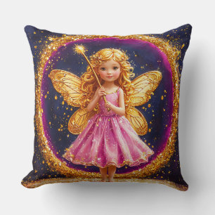 Kleine Feen verzauberte Flügel Magischer Glitter Kissen