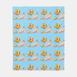 Kleine Fisch-Flanelldecke Fleecedecke