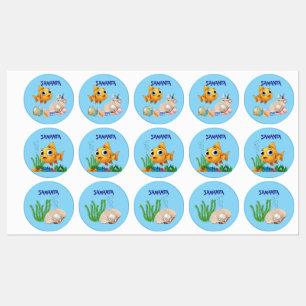 Kleine Fisch wasserdichte Etiketten