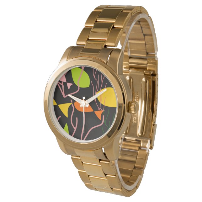 Kleine Fische im Wasser Armbanduhr (Schrägansicht)