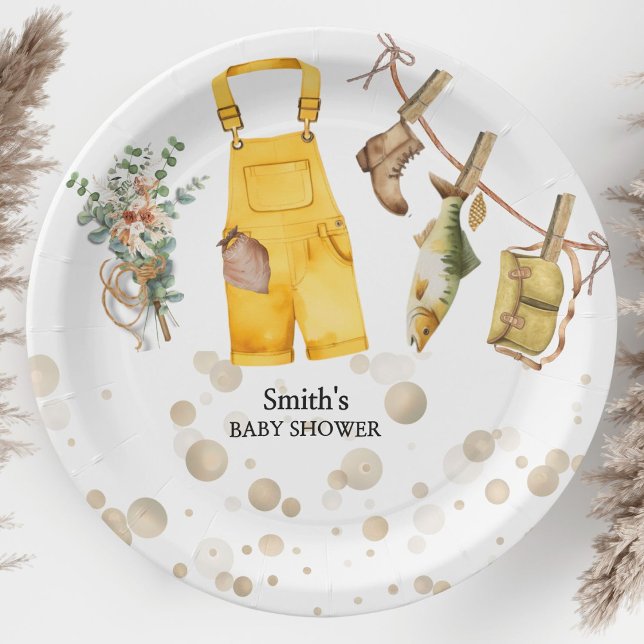 Kleine Fisherman Babydusche Pappteller (Von Creator hochgeladen)