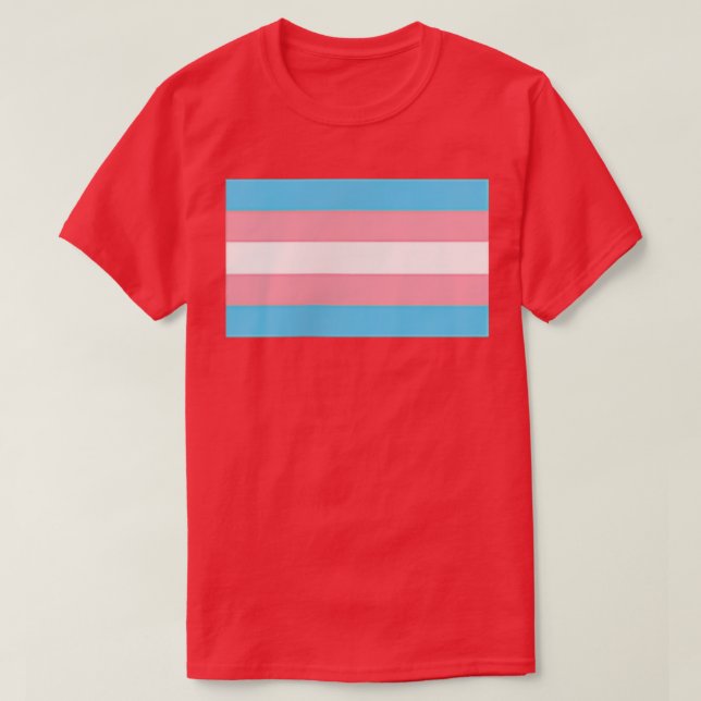 Kleine Flagge Subtle Trans Prix Transgender Rights T-Shirt (Design vorne)