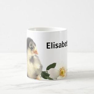 Kleine, flauschige Hühner Tasse