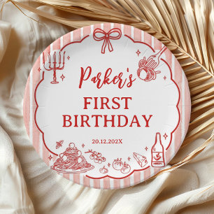 Kleine-Fleischklößchen-Italienische-Pasta-Birthday Pappteller
