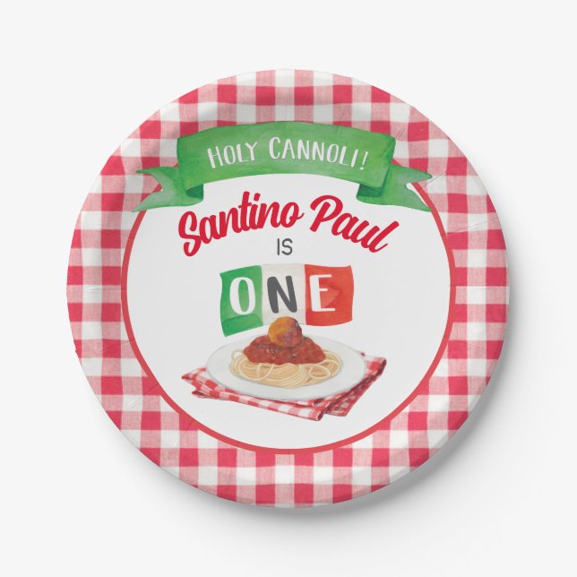 Kleine FLEISCHKÖTTCHEN 1. GEBURTSTAG  Pappteller (Vorderseite)