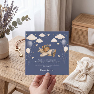 Kleine Flieger Sternennacht Baby Shower Dankeschön Dankeskarte