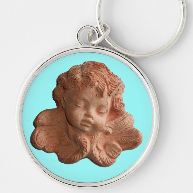 KLEINE FLORENTINE ANGEL, blau Schlüsselanhänger (Vorne)