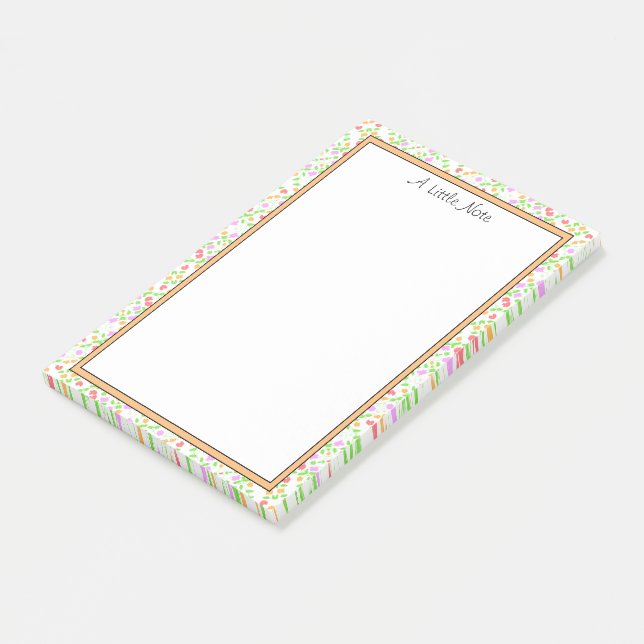 Kleine Flower Notes Post-it Klebezettel (angewinkelt)