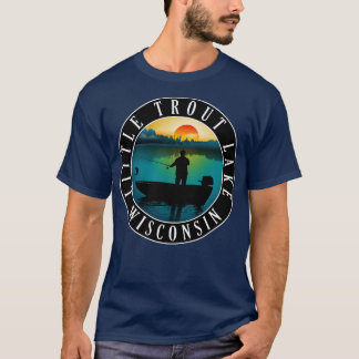 Kleine Forellensee Wisconsin Fischerei T-Shirt