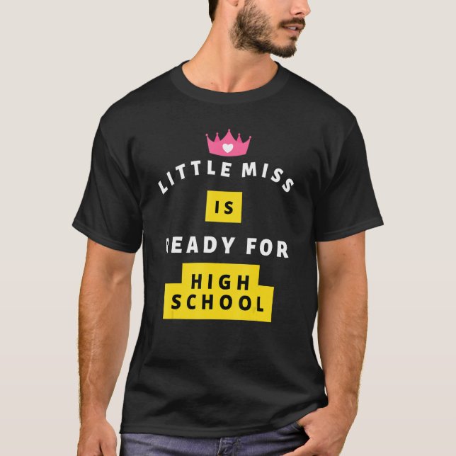 Kleine Frau ist bereit für die Schule Sarcastic 1 T-Shirt (Vorderseite)