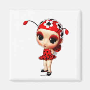 Kleine Frau Ladybug Magnet