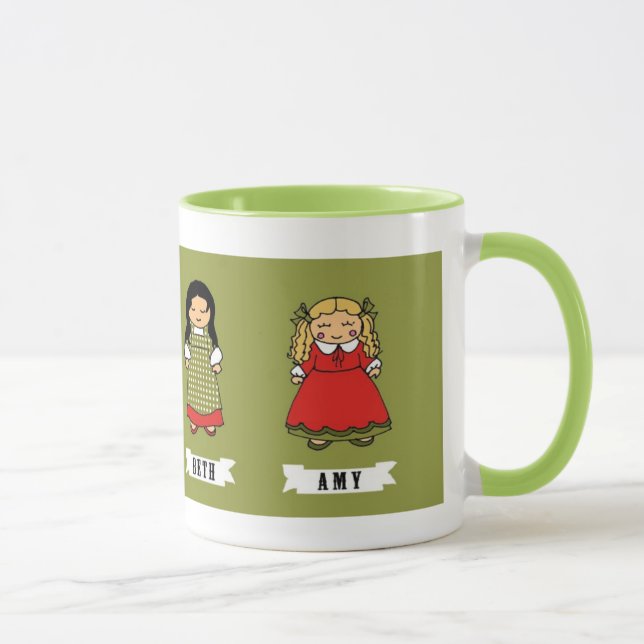 Kleine Frauen-März-Mädchen-Tasse Tasse (Rechts)
