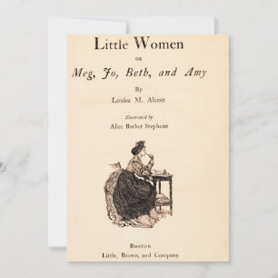 Kleine Frauen Vintage Note Card Dankeskarte