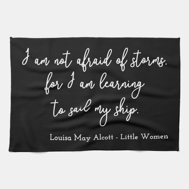 Kleine Frauen Zitat I - Handwriting Style Geschirrtuch (Horizontal)