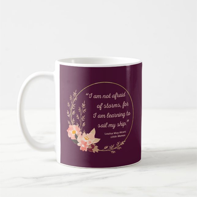 Kleine Frauen Zitat I - Niedlicher Stil Kaffeetasse (Links)