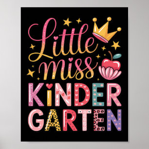 Kleine Fräulein Kindergarten Mädchen Kinder Zurück Poster