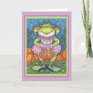 KLEINE FROG HOPPY HALLOWEEN GREETCARD Verse Karte