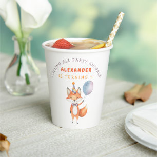 Kleine Fuchs-Geburtstagsfeier Pappbecher