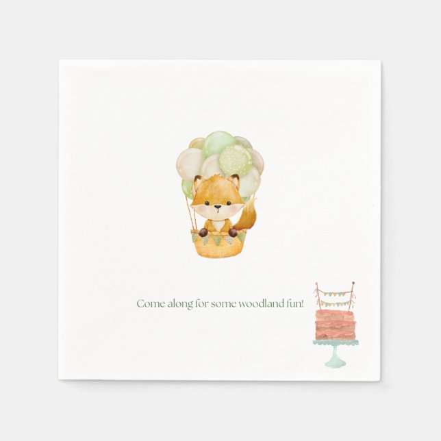 Kleine Fuchs-Geburtstagsservietten Serviette (Vorderseite)