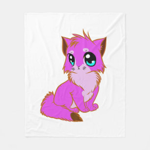 KLEINE Fuchsia, PINK UND BROWN KÜCHE Fleecedecke