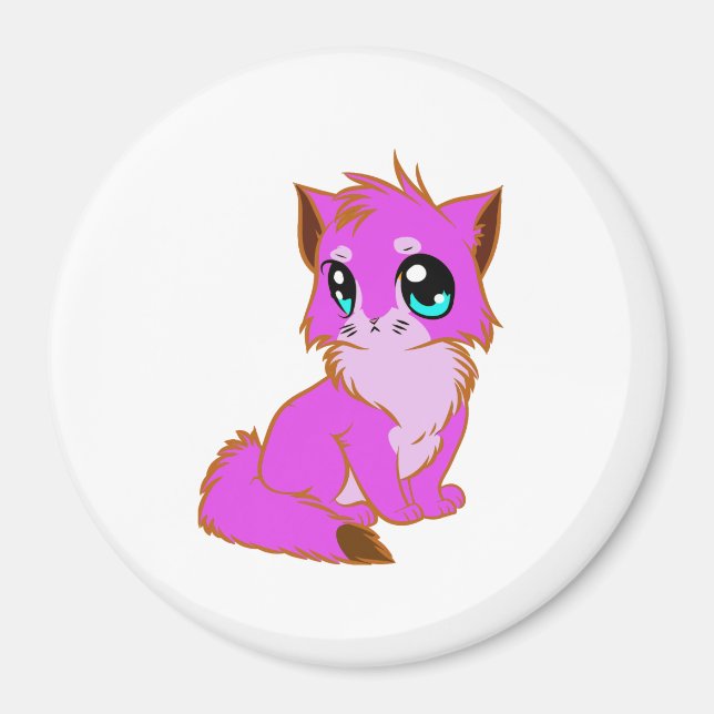 KLEINE Fuchsia, PINK UND BROWN KÜCHE Magnet (Vorne)