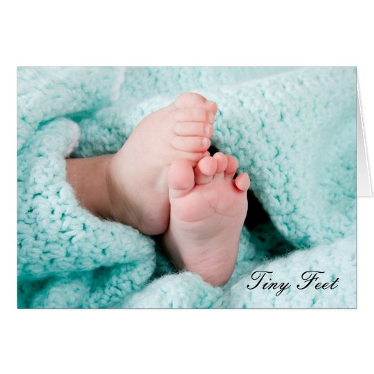 Kleine Füße - Geburt im neuen Babygruß der Familie Karte