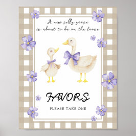 Kleine Gänse-Baby-Duschfavoriten Poster