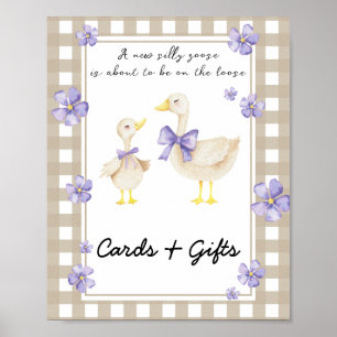 Kleine Gänse - Karten und Geschenke Babydusche Poster