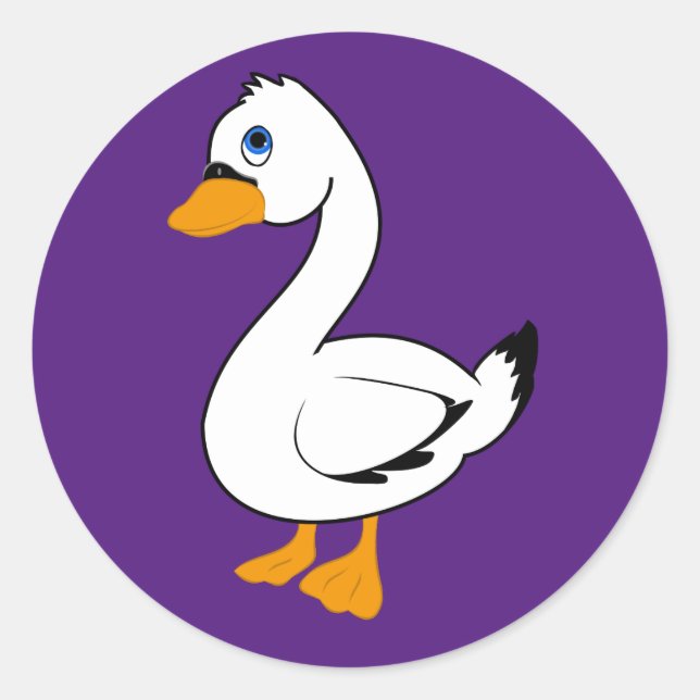 Kleine Gänsekleber Runder Aufkleber (Vorderseite)