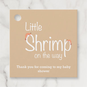 Kleine Garnelen auf dem Weg" Babydusche Geschenkanhänger