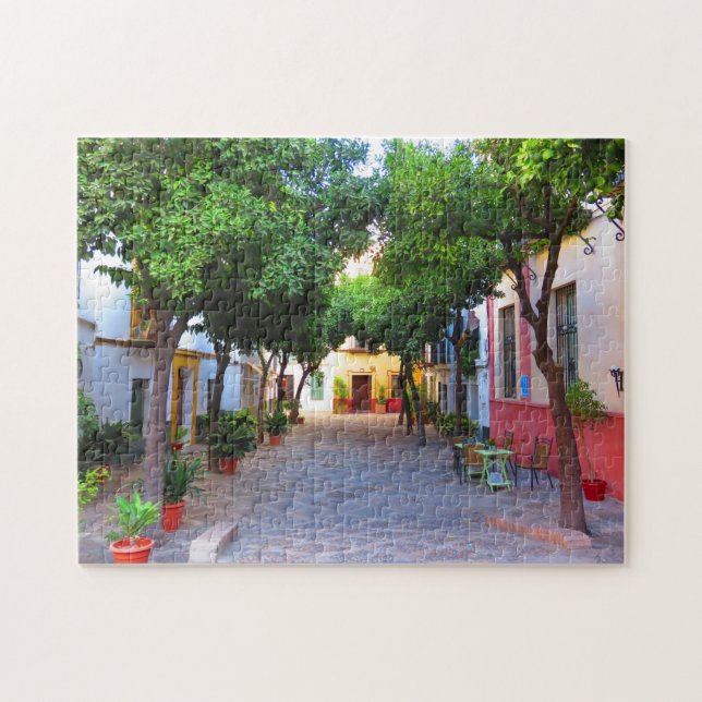 Kleine Gasse in Sevilla, Spanien - Puzzle (Horizontal)