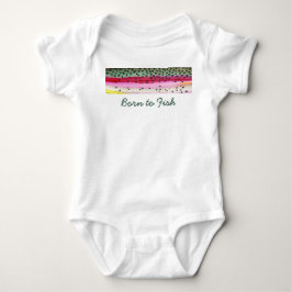 Kleine "Geboren zu Fisch" Regenbogenforelle Fische Baby Strampler