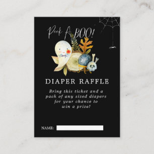 Kleine Geister-Baby-Party-Windel-Raffle-Ticket Begleitkarte