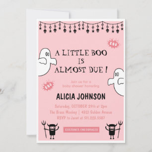 Kleine Geister Halloween-Baby-Party Einladung